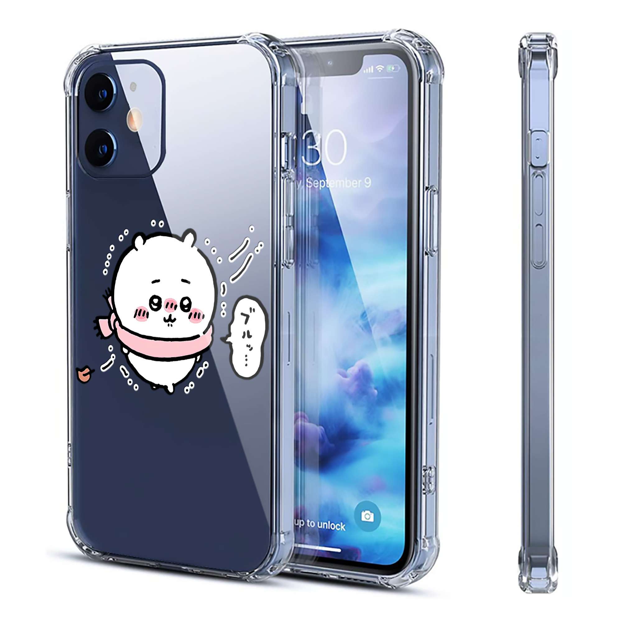 （画像用） ちいかわ ちいかわ Chii-kawa chiikawa 【iPhone 12シリーズ対応】透明スマホケース（クリアソフトケース）